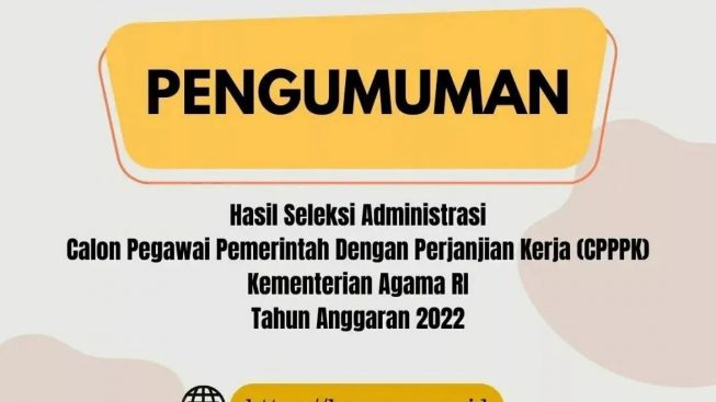 Hasil Seleksi Administrasi Calon PPPK Kementerian Agama Diumumkan, Cek di Link Ini!