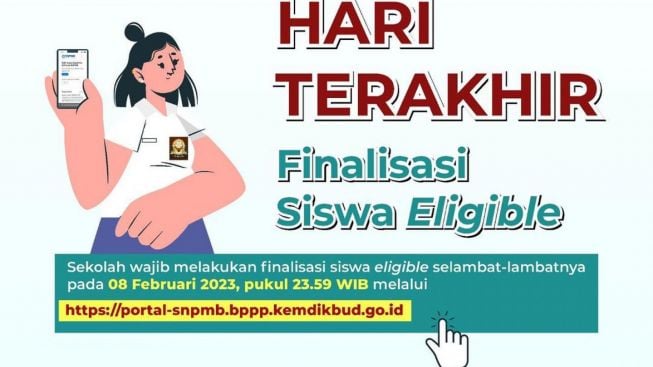 Hari Ini, Hari Terakhir  Finalisasi Siswa Eligible SNBP 2023, Buruan Selesaikan!