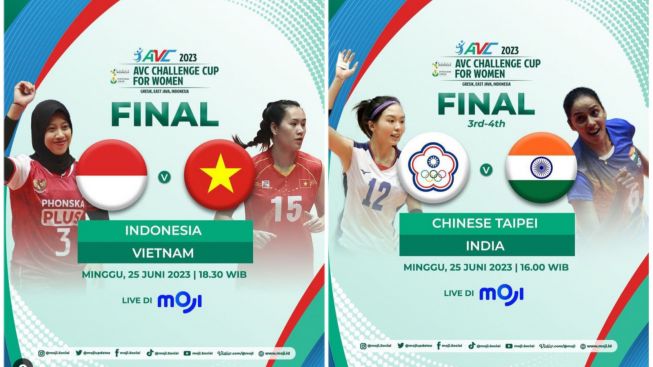 Jadwal Voli Putri AVC Challenge Cup 2023 Final Indonesia vs Vietnam Hari Ini